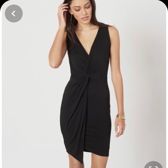 Dynamite Knotted V-Neck Dress - Picture 1 of 6